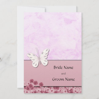 Borboleta E Flores Convite
