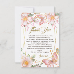 Borboleta e Flores cor-de-rosa e belo Cartões de a