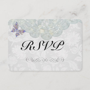 Borboleta e RSVP de Casamento de Localidade de Lug