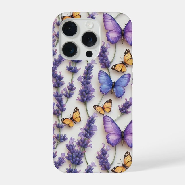 Borboleta Elegante e Design de Lavanda (Verso)