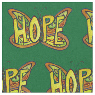 Borboleta Esperança Material de Tecido do Word In