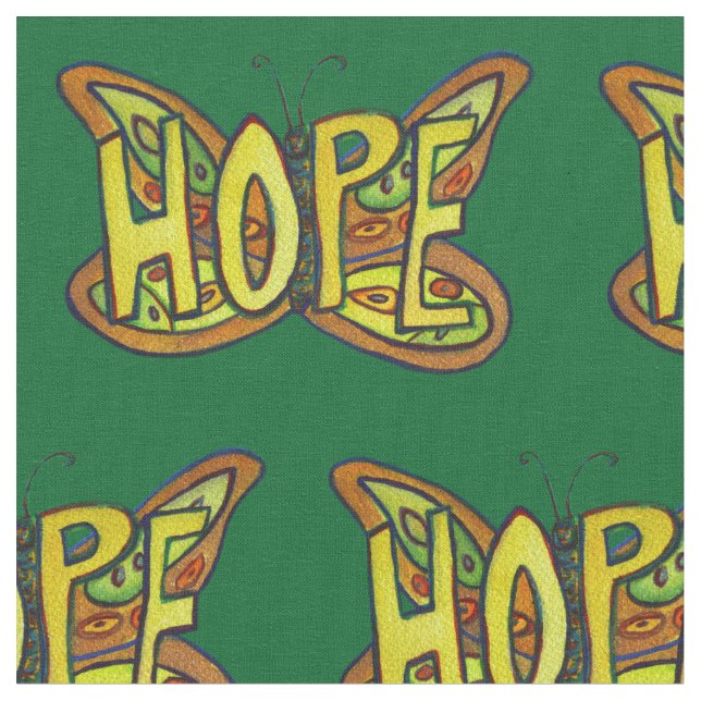 Borboleta Esperança Material de Tecido do Word Ins (Detalhe)