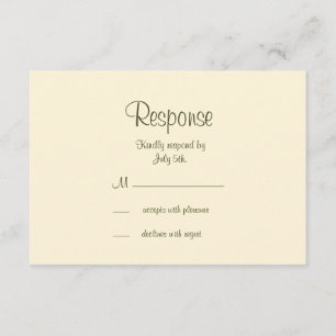 Borboleta Filigree RSVP em Olive Green