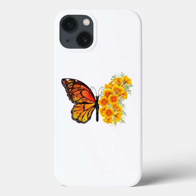 Borboleta Flor com Papagaio Amarelo da Califórnia (Verso)