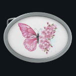 Borboleta Flor com Sakura Rosa<br><div class="desc">Arranjo de flores de borboleta cor-de-rosa com cereja japonesa cor-de-rosa floresce em fundo branco.</div>