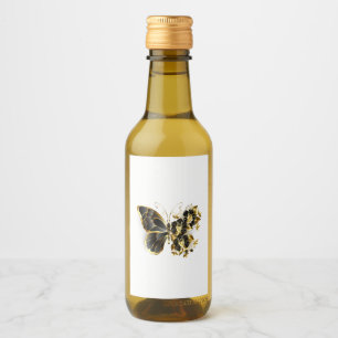 Borboleta Flor Dourada com Orquídea Preta