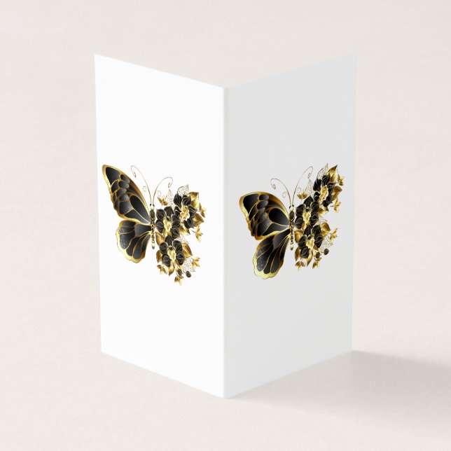 Borboleta Flor Dourada com Orquídea Preta (Exterior)
