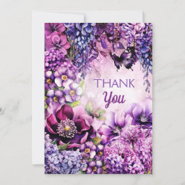 Borboleta Floral de Cartões de agradecimentos e Bl