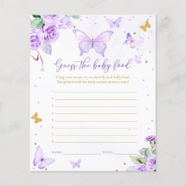 Borboleta Floral Dourada Roxa Adivinha A Comida Do