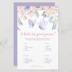 Borboleta Floral Púrpura Rosa O que há na sua bols