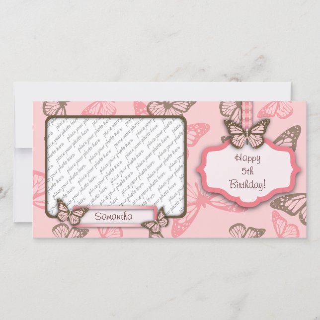 Borboleta Kisses Cartões de fotos II (Frente)