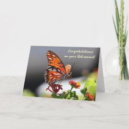Borboleta Monarca no Cartão de Reforma de Flores S