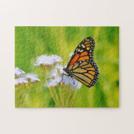 Borboleta Monarca sobre Quebra-cabeça de Arte de F