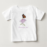 Borboleta no camiseta Cone Flower Baby Fine Jersey