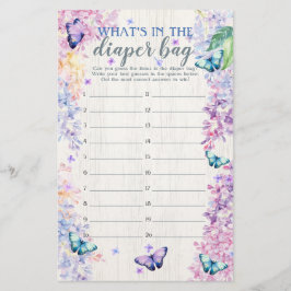 Borboleta O que há no jogo do Chá da Fralda