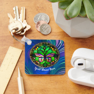 Borboleta Ocupada Chaveiro personalizada