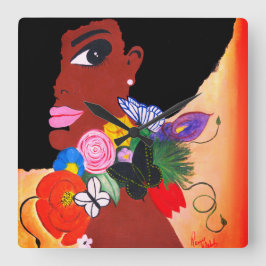 Borboleta Preta - Relógio de Parede