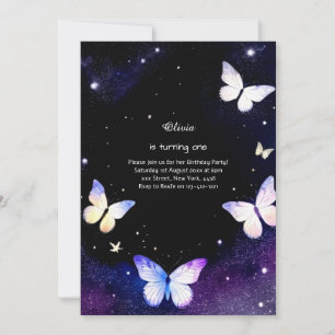 Borboleta Primeiro Convite de Aniversário