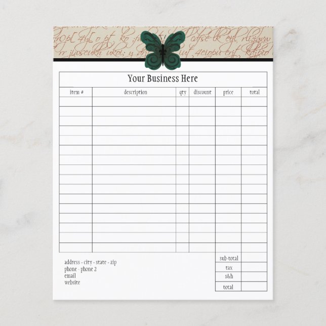 Borboleta Queimada Forma de Ordem Pequena (Frente)