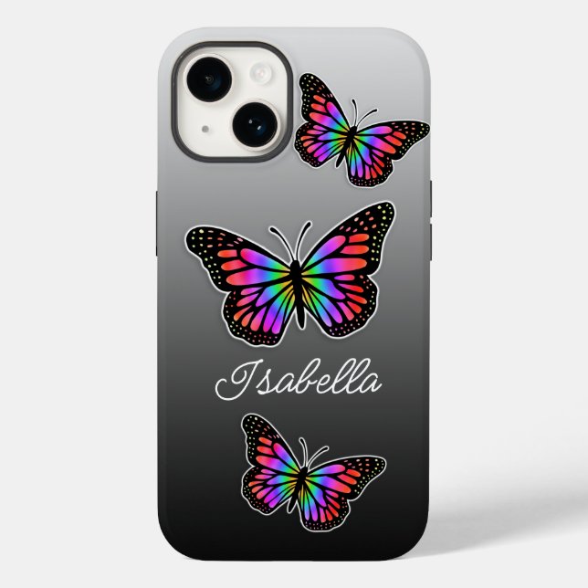 Borboleta Rainbow e seu nome personalizado (Verso)