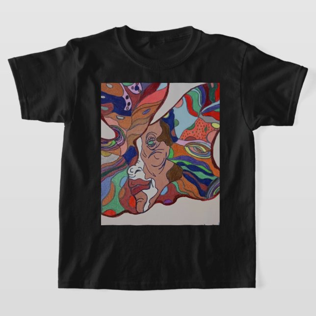 Borboleta Retrato preto T-Shirt (Postura )