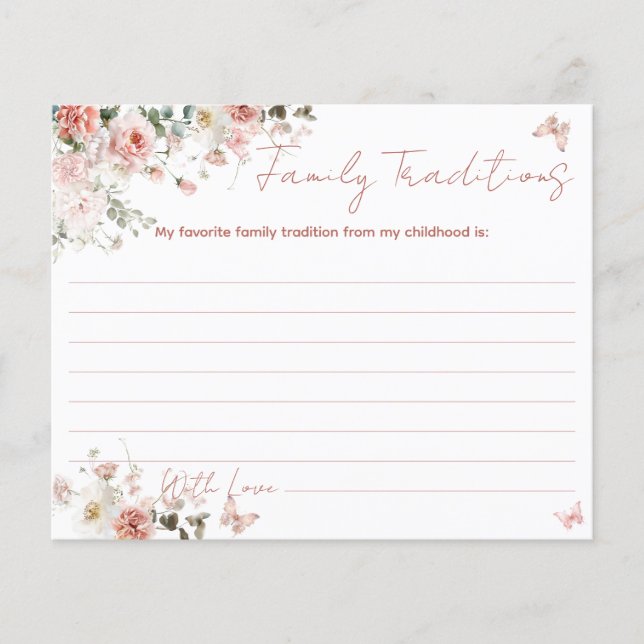 Borboleta Rosa O que há no seu Chá de fraldas tele (Frente)