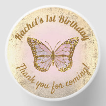 Borboleta rosa obrigado você para vir