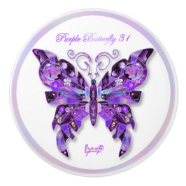 Borboleta Roxa 31 Maca Cerâmica