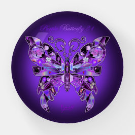 Borboleta Roxa 31 Paperweight