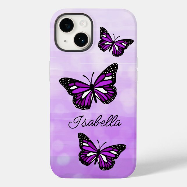 Borboleta Roxa e seu nome personalizado (Verso)