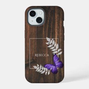 Borboleta Roxa Rústica Personalizada