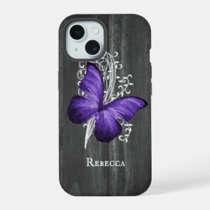 Borboleta Rústica Roxa Personalizada