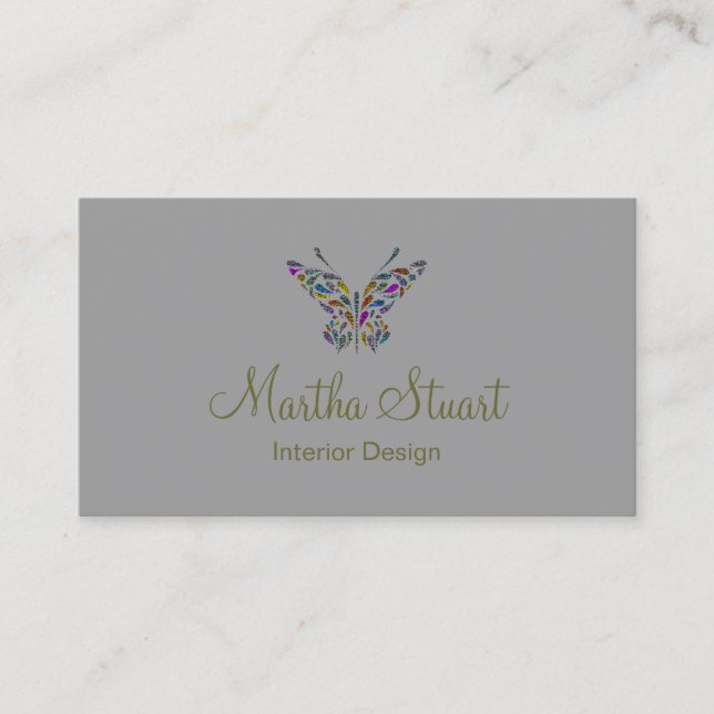 Borboleta Suspiros Mudam de cor ~ Cartão de visita (Frente)