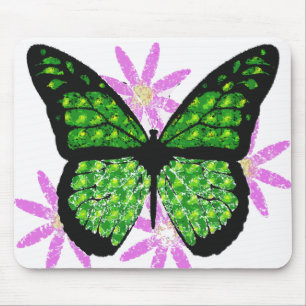 Borboleta verde Mousepad
