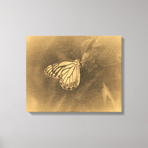 Borboleta Vintage na Canvas do Flor