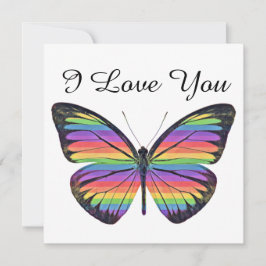 Borboleta Você É Amada De Cartão Plano