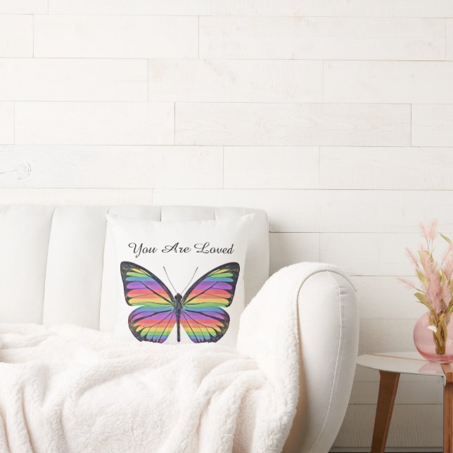 Borboleta Você é Amado Almofada (Sofá)