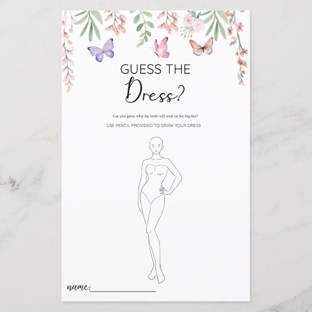 Borboletas adivinham o jogo do Chá de panela de ve (Frente)