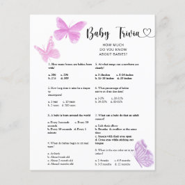 Borboletas - Baby Trivia | Jogo Chá de fraldas