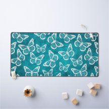 Borboletas Bonitas Padrão Elegante Bonito Teal Bra