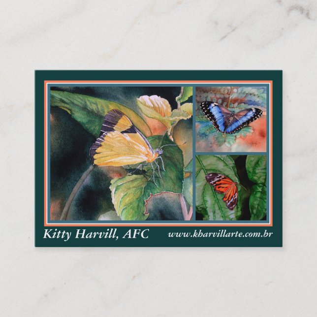 Borboletas brasileiras - cartões de visitas (Frente)