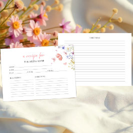 Borboletas Cartões de Receita de Chá de panela Flo