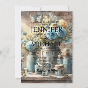 Borboletas Clássicas Convites para Casamento