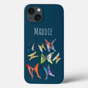 Borboletas de cor aquosa coloridas Case-Mate iPhon
