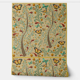 Borboletas de Nouveau e árvores de laranja