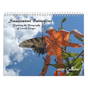 Borboletas de Swallowtail, calendário 2009