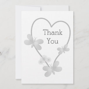 Borboletas do Coração de Cartões de agradecimentos