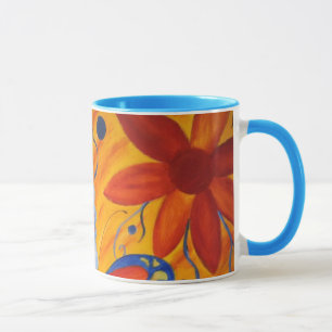 borboletas e flores Caneca de Cerâmica