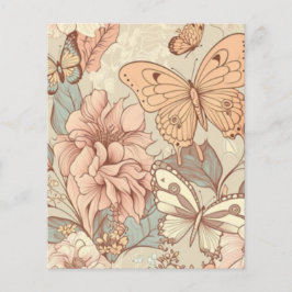 Borboletas e flores pastadas