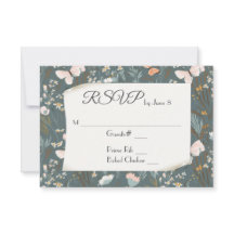 Borboletas e Flores Silvestres para RSVP de Casame